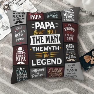 1 Unique Dad Gift - 18x18 Inch Linen Throw Pillow Cover for Home Decor, Room Decor, Bedroom Decor, Living Room Decor, Sofa Decor (Pillow Core Not Included)