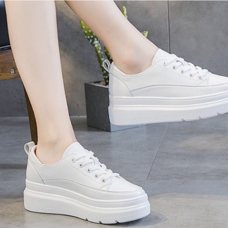 Small white shoes autumn and winter shoes network red leather small white shoes 2023 thick sole increase student women's shoes fashion shoes summer