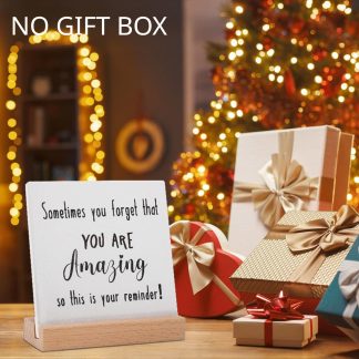 Inspirational gifts for female friends, you are amazing encouragement gifts Cheer up gifts for female teenagers colleagues besties Encouragement gifts Positive decorative plaque